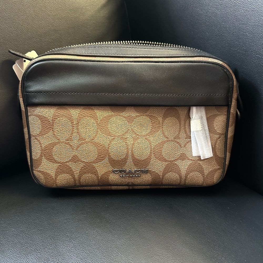 NWT! RARE! Coach F50715 Graham Crossbody In Signature Canvas IN Tan Men's Bag